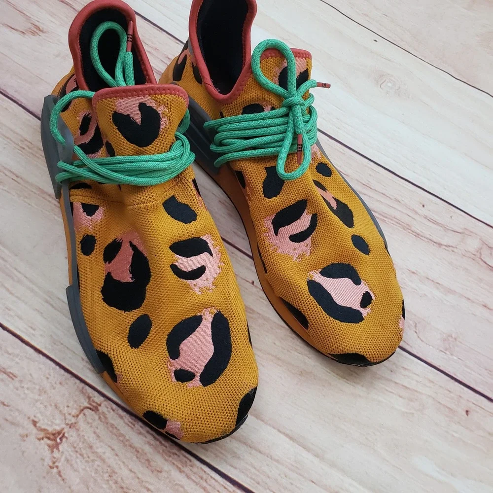 adidas Pharrell Williams‎ Hu NMD Animal Print Mens 13 Orange GZ4439 Z44